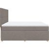 Box spring postel s matrací 200x200 cm textil [3293682] (Barva Černá)