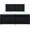 Box spring postel s matrací 200x200 cm textil [3293682] (Barva Černá)