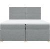 Box spring postel s matrací 200x200 cm textil [3293682] (Barva Černá)