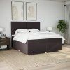 Box spring postel s matrací 200x200 cm textil [3293682] (Barva Černá)
