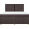 Box spring postel s matrací 200x200 cm textil [3293682] (Barva Černá)