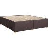 Box spring postel s matrací 200x200 cm textil [3293682] (Barva Černá)