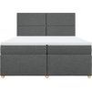 Box spring postel s matrací 200x200 cm textil [3293682] (Barva Černá)