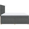 Box spring postel s matrací 200x200 cm textil [3293682] (Barva Černá)