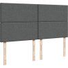 Box spring postel s matrací 200x200 cm textil [3293682] (Barva Černá)