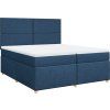 Box spring postel s matrací 200x200 cm textil [3293682] (Barva Černá)