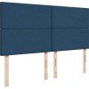 Box spring postel s matrací 200x200 cm textil [3293682] (Barva Černá)