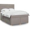 Box spring postel s matrací 160x200 cm textil [3291335] (Barva Taupe)