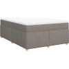 Box spring postel s matrací 160x200 cm textil [3285387] (Barva Světle šedá)