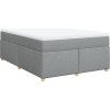 Box spring postel s matrací 160x200 cm textil [3285387] (Barva Světle šedá)