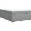 Box spring postel s matrací 160x200 cm textil [3285387] (Barva Světle šedá)
