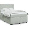 Box spring postel s matrací 160x200 cm samet [3290955] (Barva Tmavě šedá)