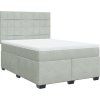 Box spring postel s matrací 160x200 cm samet [3290955] (Barva Tmavě šedá)
