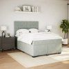 Box spring postel s matrací 160x200 cm samet [3290955] (Barva Tmavě šedá)