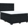 Box spring postel s matrací 160x200 cm samet [3290955] (Barva Tmavě šedá)
