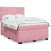 Box spring postel s matrací 160x200 cm samet [3290955] (Barva Tmavě šedá)