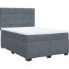Box spring postel s matrací 160x200 cm samet [3290955] (Barva Tmavě šedá)
