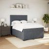 Box spring postel s matrací 160x200 cm samet [3290955] (Barva Tmavě šedá)