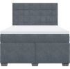 Box spring postel s matrací 160x200 cm samet [3290955] (Barva Tmavě šedá)