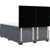 Box spring postel s matrací 160x200 cm samet [3290955] (Barva Tmavě šedá)