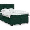 Box spring postel s matrací 160x200 cm samet [3290955] (Barva Tmavě šedá)