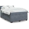 Box spring postel s matrací 160 x 200 cm samet [3288655] (Barva Tmavě šedá)