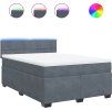 Box spring postel s matrací 160 x 200 cm samet [3288655] (Barva Tmavě šedá)