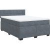 Box spring postel s matrací 160 x 200 cm samet [3288655] (Barva Tmavě šedá)