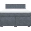 Box spring postel s matrací 160 x 200 cm samet [3288655] (Barva Tmavě šedá)