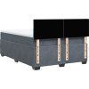 Box spring postel s matrací 160 x 200 cm samet [3288655] (Barva Tmavě šedá)