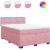 Box spring postel s matrací 160 x 200 cm samet [3288655] (Barva Tmavě šedá)