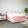 Box spring postel s matrací 160 x 200 cm samet [3288655] (Barva Tmavě šedá)