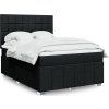 Box spring postel s matrací 160x200 cm textil [3294020] (Barva Tmavě šedá)