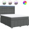 Box spring postel s matrací 160x200 cm textil [3294020] (Barva Tmavě šedá)