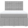 Box spring postel s matrací 160x200 cm textil [3294020] (Barva Tmavě šedá)