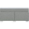 Box spring postel s matrací 160x200 cm textil [3285149] (Barva Krémová)
