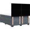 Box spring postel s matrací 160x200 cm samet [3293255] (Barva Tmavě šedá)