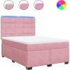 Box spring postel s matrací 160x200 cm samet [3293255] (Barva Tmavě šedá)