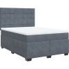 Box spring postel s matrací 160x200 cm samet [3293255] (Barva Tmavě šedá)