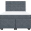 Box spring postel s matrací 160x200 cm samet [3293255] (Barva Tmavě šedá)