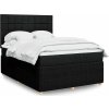 Box spring postel s matrací 160x200 cm textil [3294407] (Barva Světle šedá)