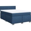 Box spring postel s matrací 160x200 cm textil [3288254] (Barva Tmavě šedá)