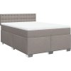 Box spring postel s matrací 160x200 cm textil [3288254] (Barva Tmavě šedá)