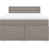 Box spring postel s matrací 160x200 cm textil [3288254] (Barva Tmavě šedá)