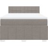 Box spring postel s matrací 160x200 cm textil [3287120] (Barva Tmavě šedá)