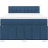 Box spring postel s matrací 160x200 cm textil [3287120] (Barva Tmavě šedá)
