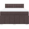 Box spring postel s matrací 160x200 cm textil [3287120] (Barva Tmavě šedá)