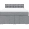 Box spring postel s matrací 160x200 cm textil [3287134] (Barva Tmavě šedá)