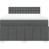 Box spring postel s matrací 160x200 cm textil [3287134] (Barva Tmavě šedá)