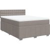 Box spring postel s matrací 160x200 cm textil [3287134] (Barva Tmavě šedá)